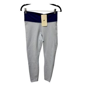 Fabletics High Waisted Statement Power Heathered Leggings 7/8 Blue